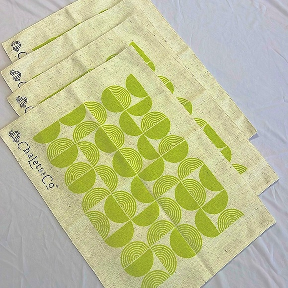 Chalets set of 4 linen placemats - Picture 1 of 4